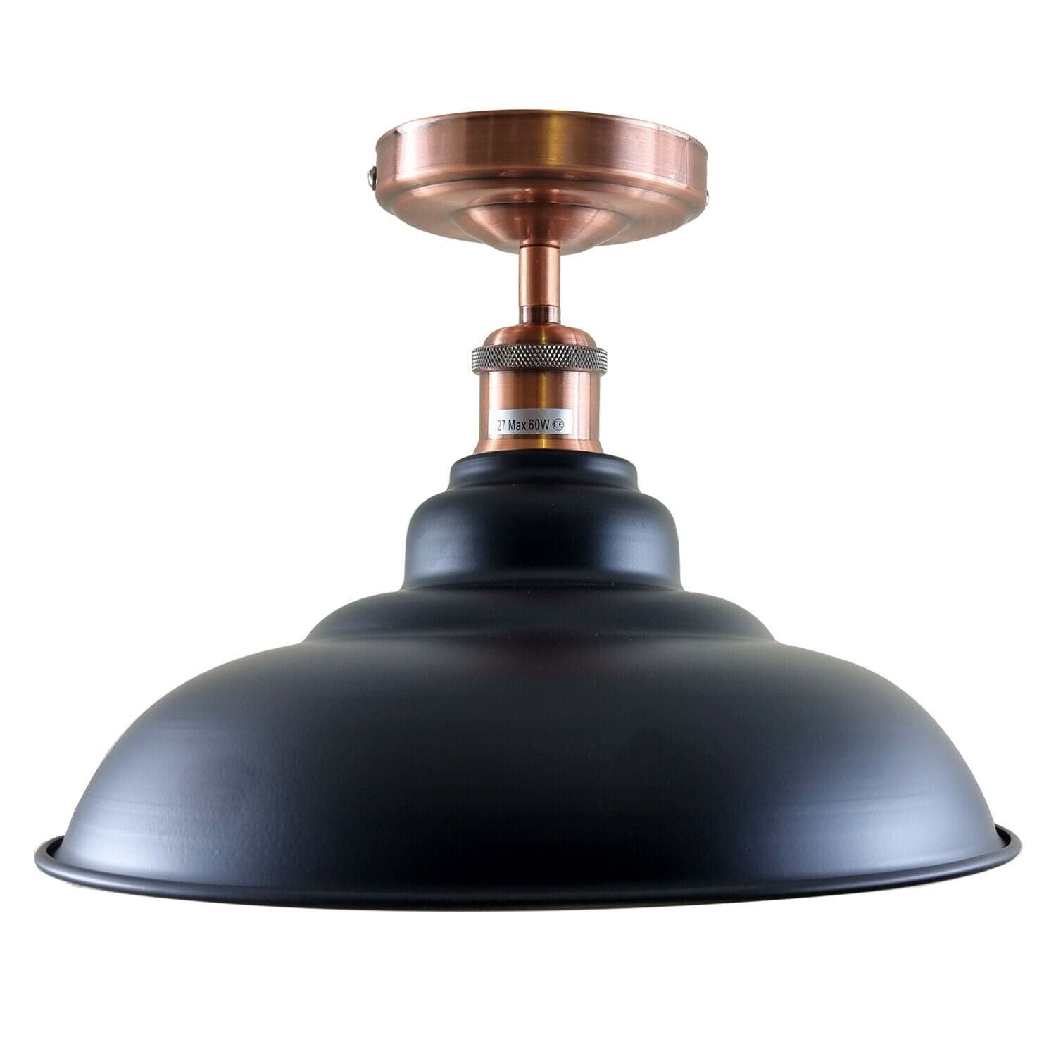 Vintage Black Metal Ceiling Light Coffee Bar Indoor Fixtures ~1218