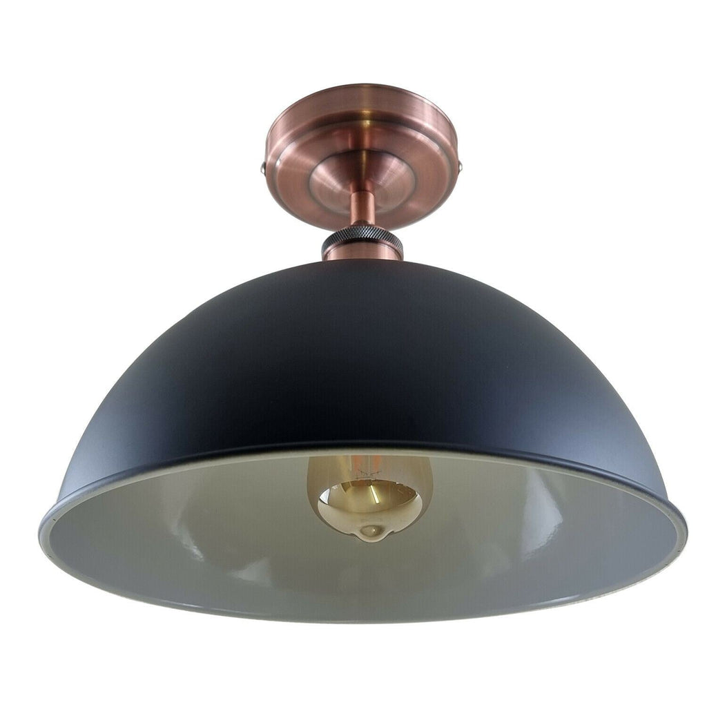Vintage Black Metal Ceiling Light Coffee Bar Indoor Fixtures ~1218