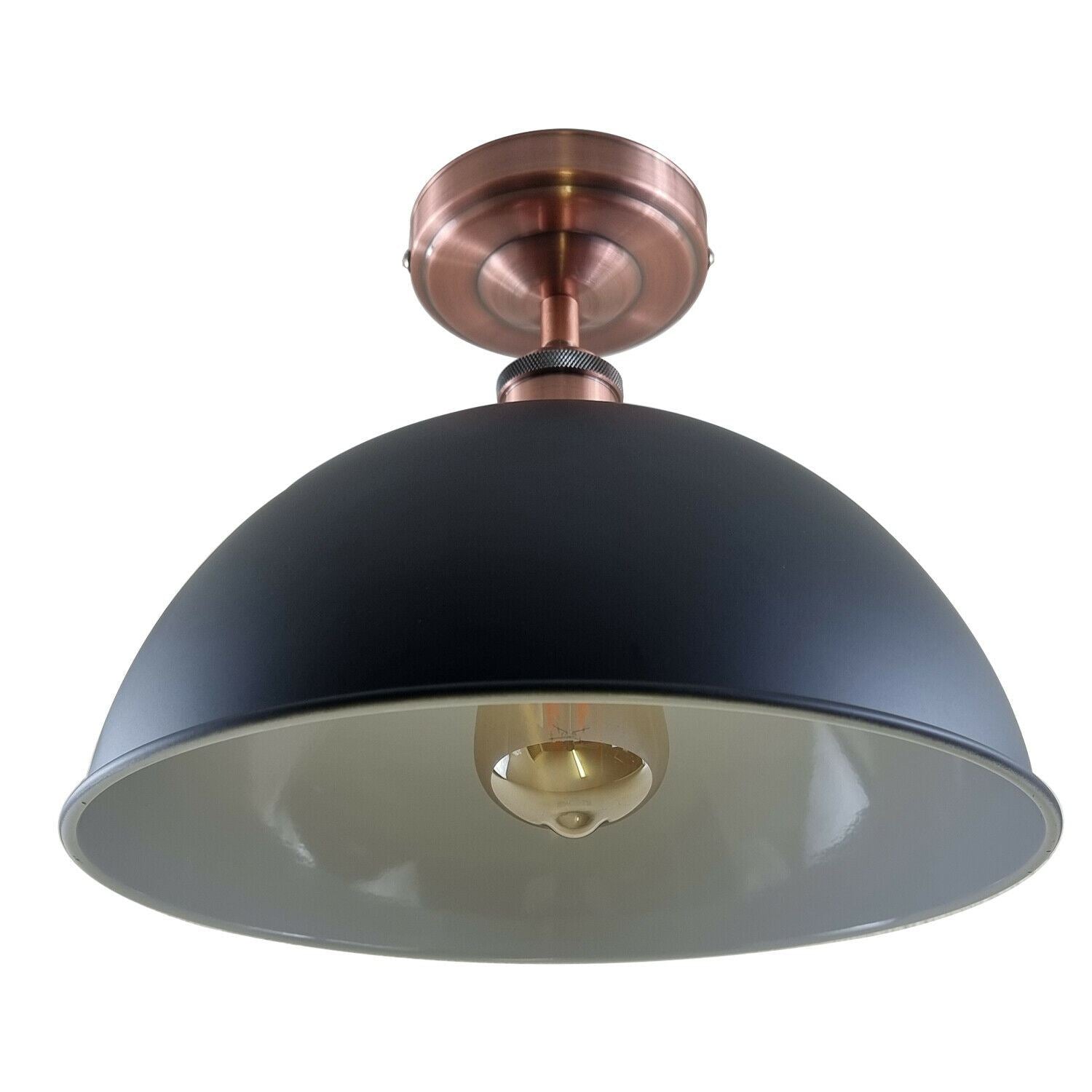 Vintage Black Metal Ceiling Light Coffee Bar Indoor Fixtures ~1218