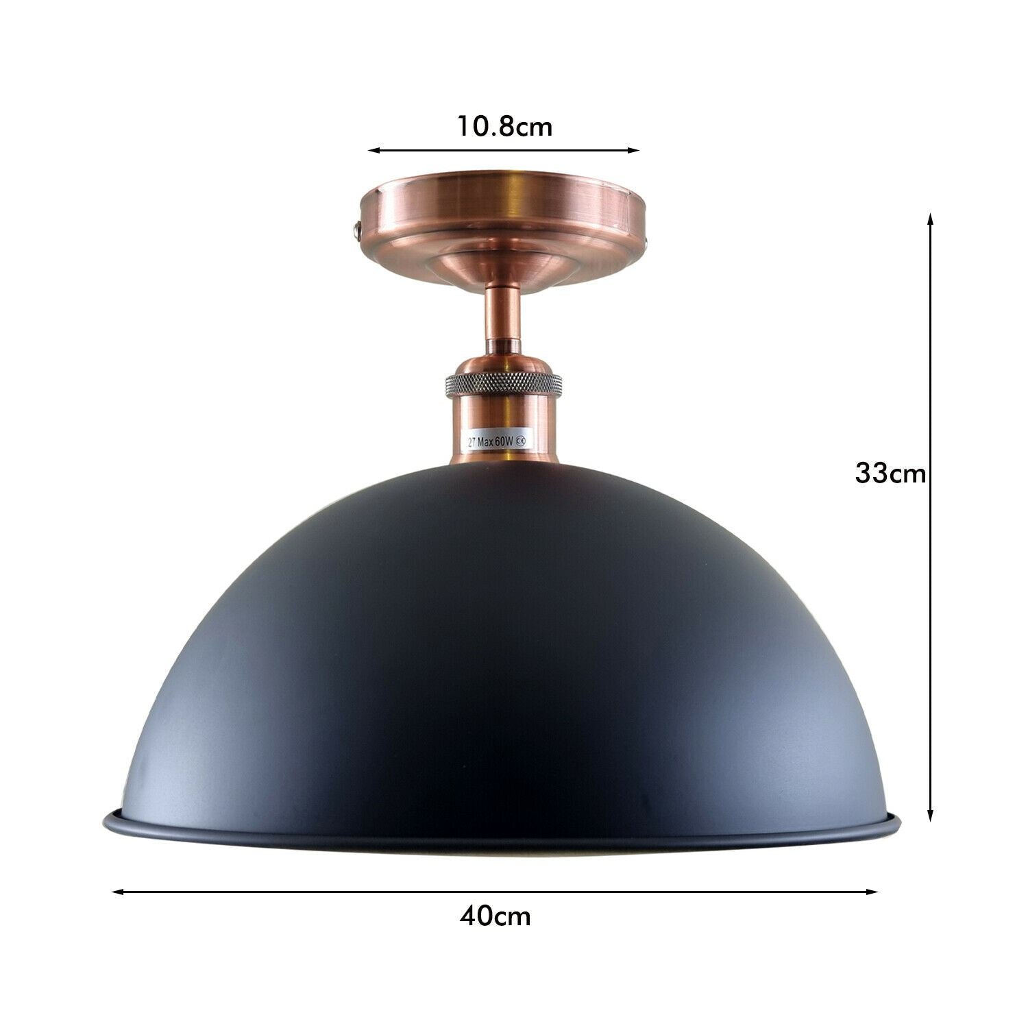 Vintage Black Metal Ceiling Light Coffee Bar Indoor Fixtures ~1218