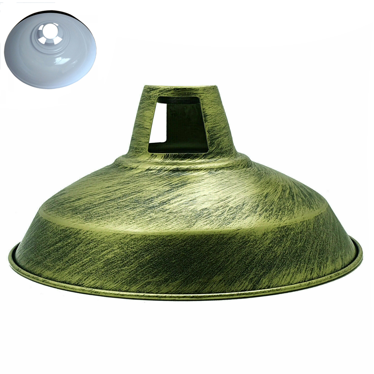Metal Ceiling Vintage Industrial Loft Style Pendant Lighting Lampshade Brushed Brass Colour~1077
