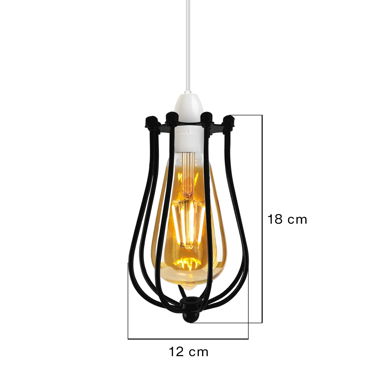Chrome Lampshade Metal Balloon Cage Wall Easy Fit Hanging light~2846