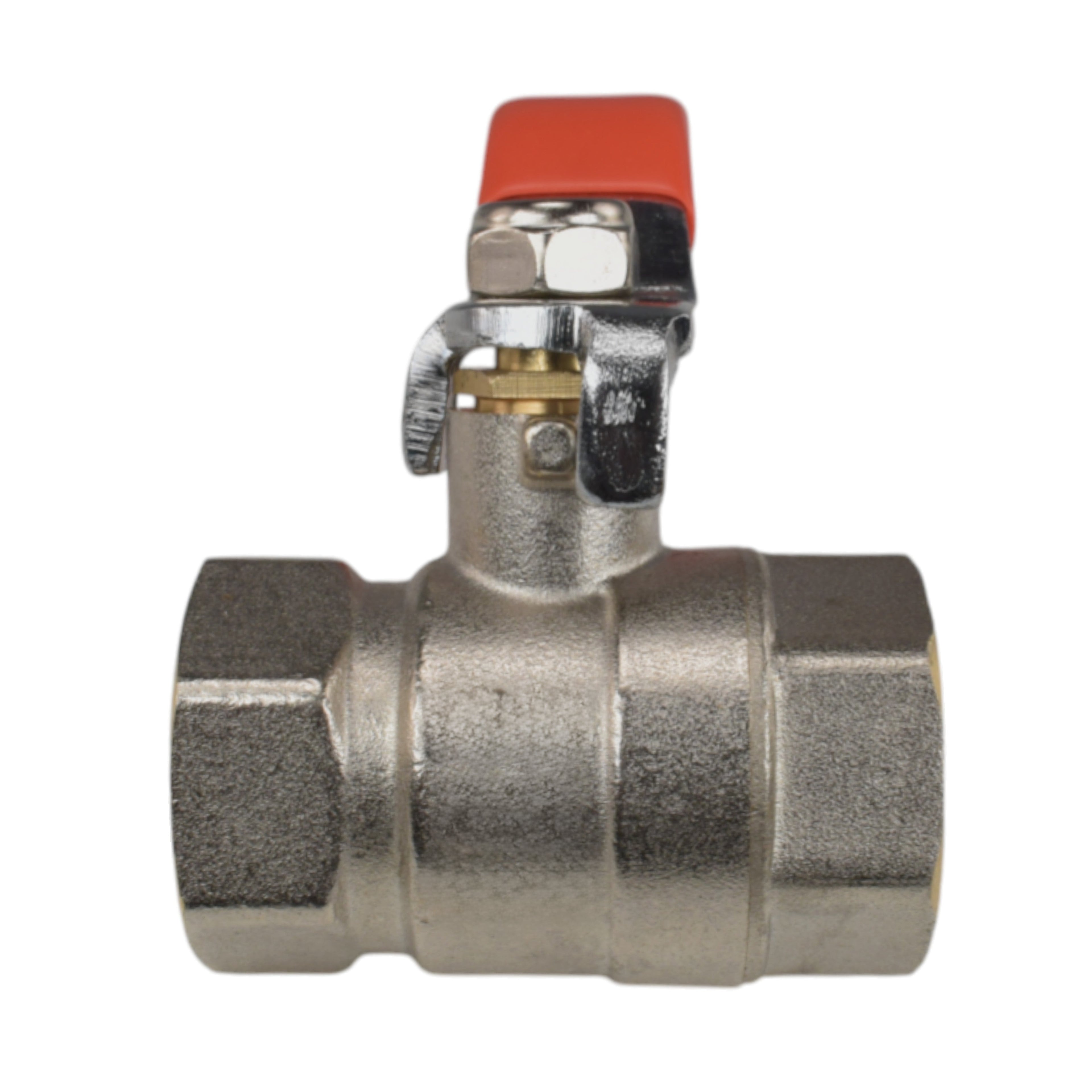 Female Nickel Plated Brass Lever Valve, 3/4"