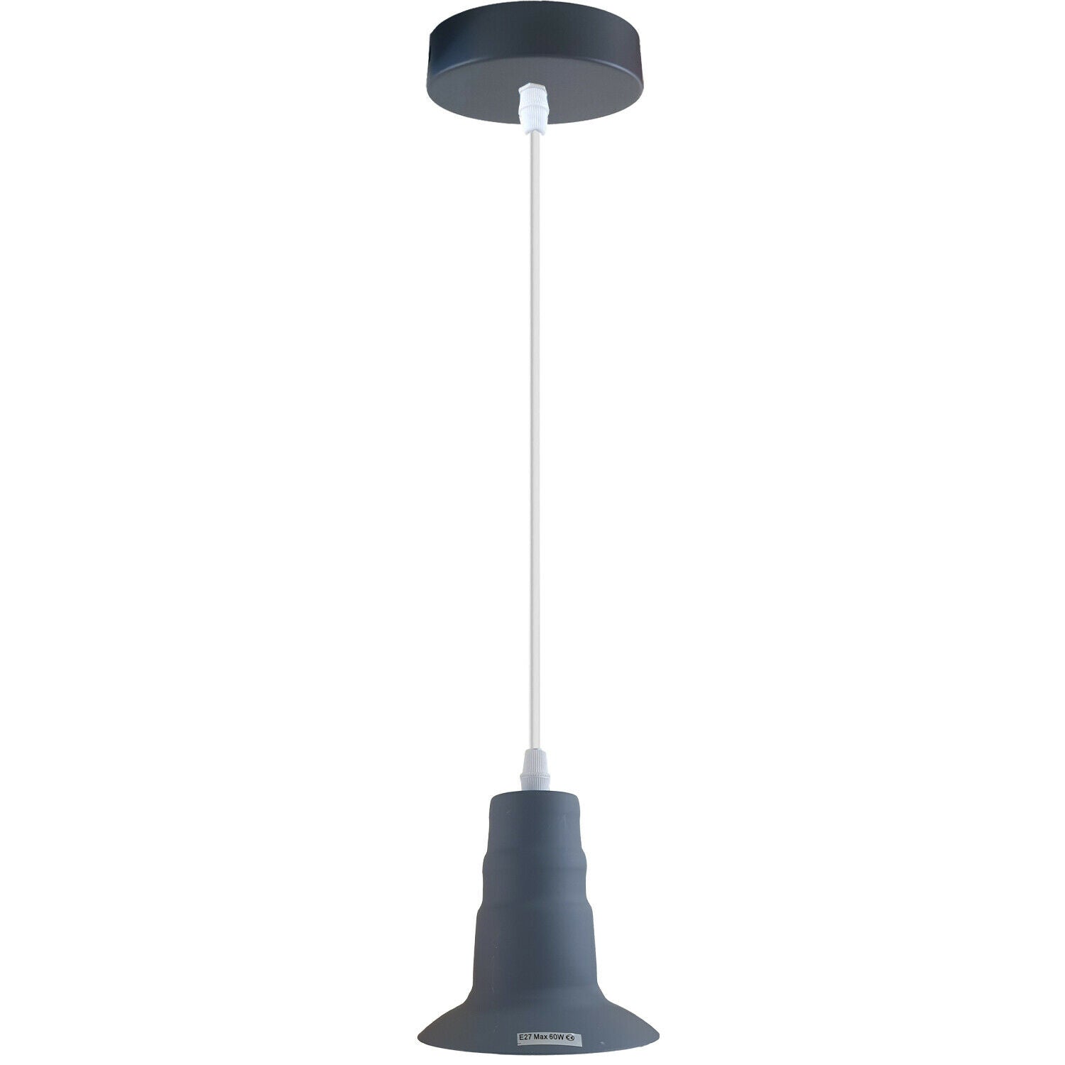 Gray Ceiling Light Fitting Industrial Pendant Lamp Bulb Holder~1680