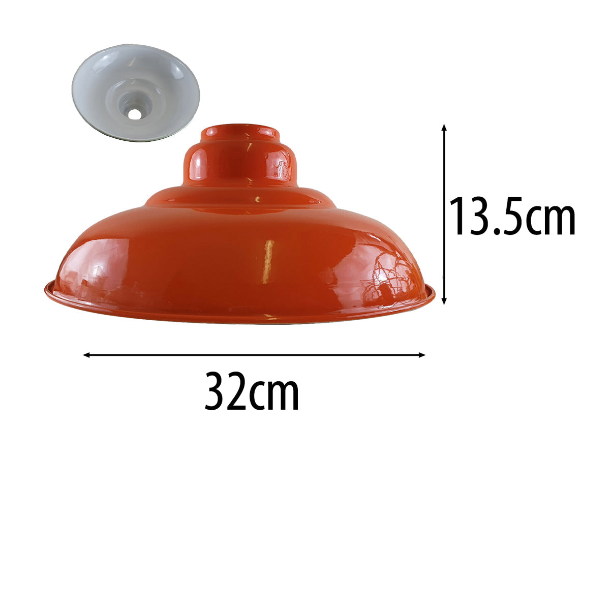 Vintage Gloss Orange Metal Light Shades – Easy Fit Retro Ceiling Pendant Lampshade~1088